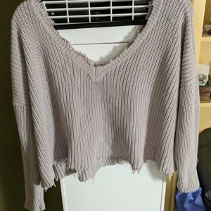 Forever 21 plus lavendar sweater cropped